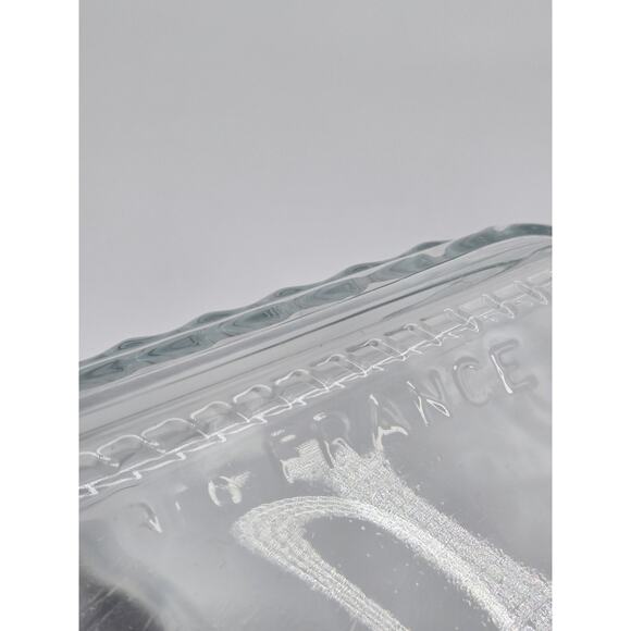 Vintage ARC France Ribbed Glass Pitcher W/ White Lid 2 Qt Retro Refrigerator Jug - Picture 8 of 11